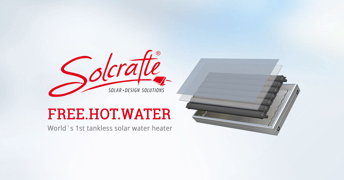 Solcrafte Worlds 1st Tankless Solar Water Heater